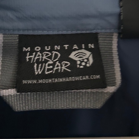 Mountain Hardwear Men's Blue Puffer Vest 650 Down Insulated Zip Front Pockets - Picture 3 of 11